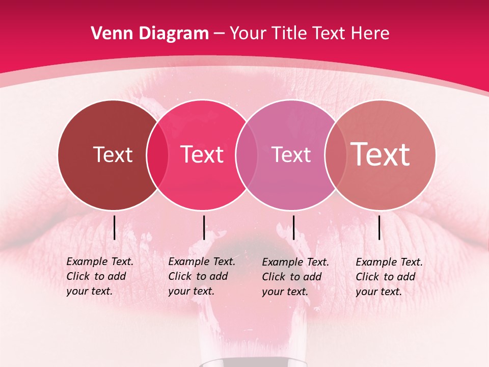 Closeup Lip Gloss Lips PowerPoint Template