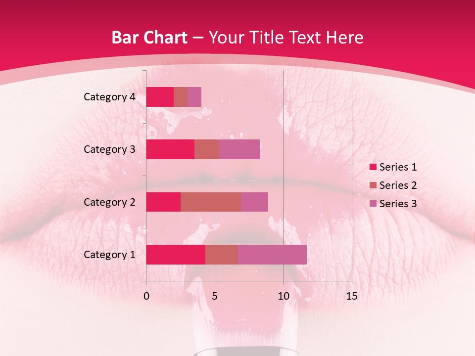 Closeup Lip Gloss Lips PowerPoint Template