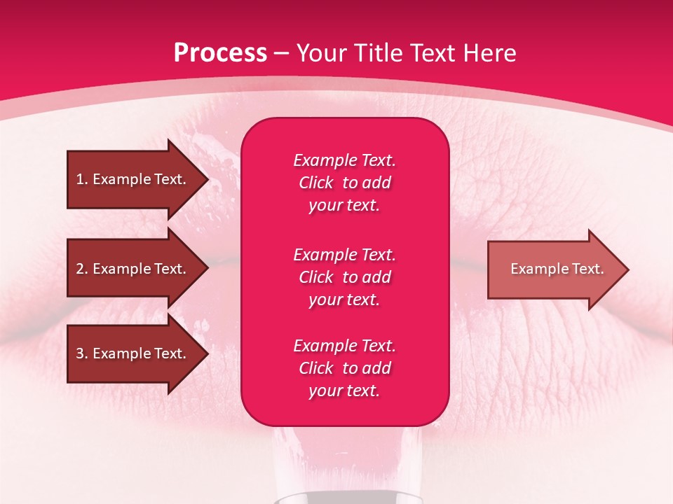Closeup Lip Gloss Lips PowerPoint Template