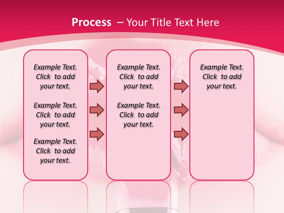 Closeup Lip Gloss Lips PowerPoint Template