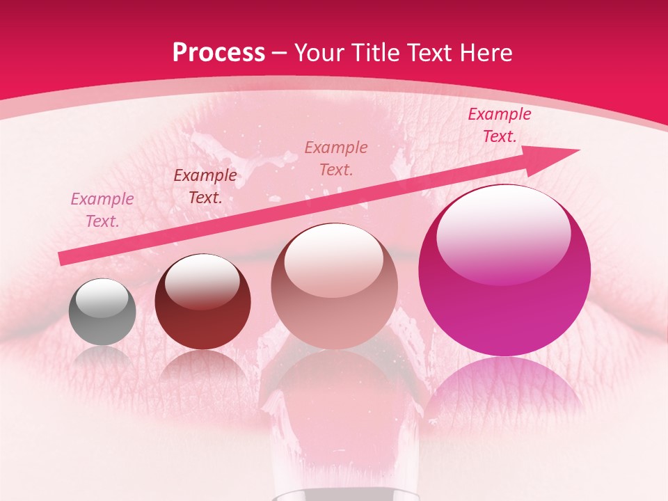 Closeup Lip Gloss Lips PowerPoint Template