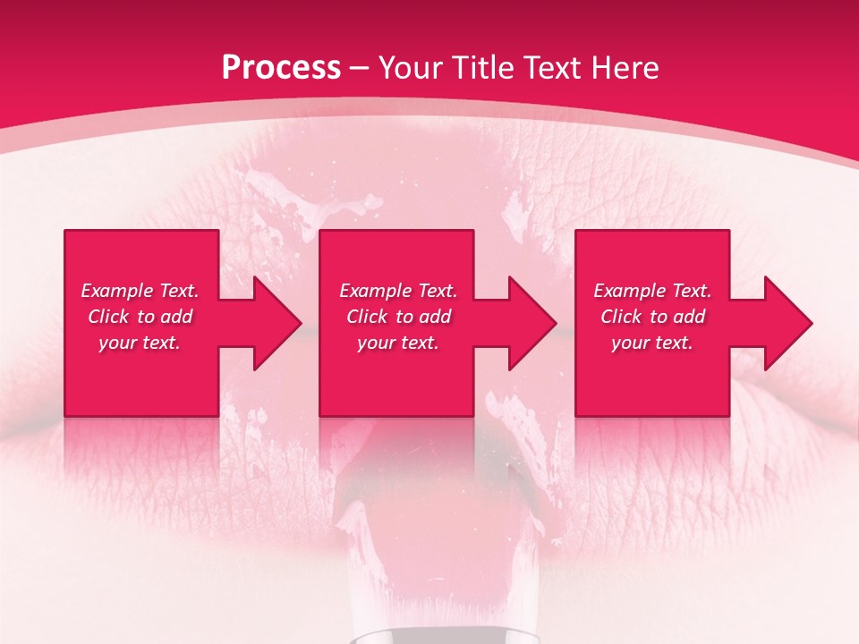 Closeup Lip Gloss Lips PowerPoint Template