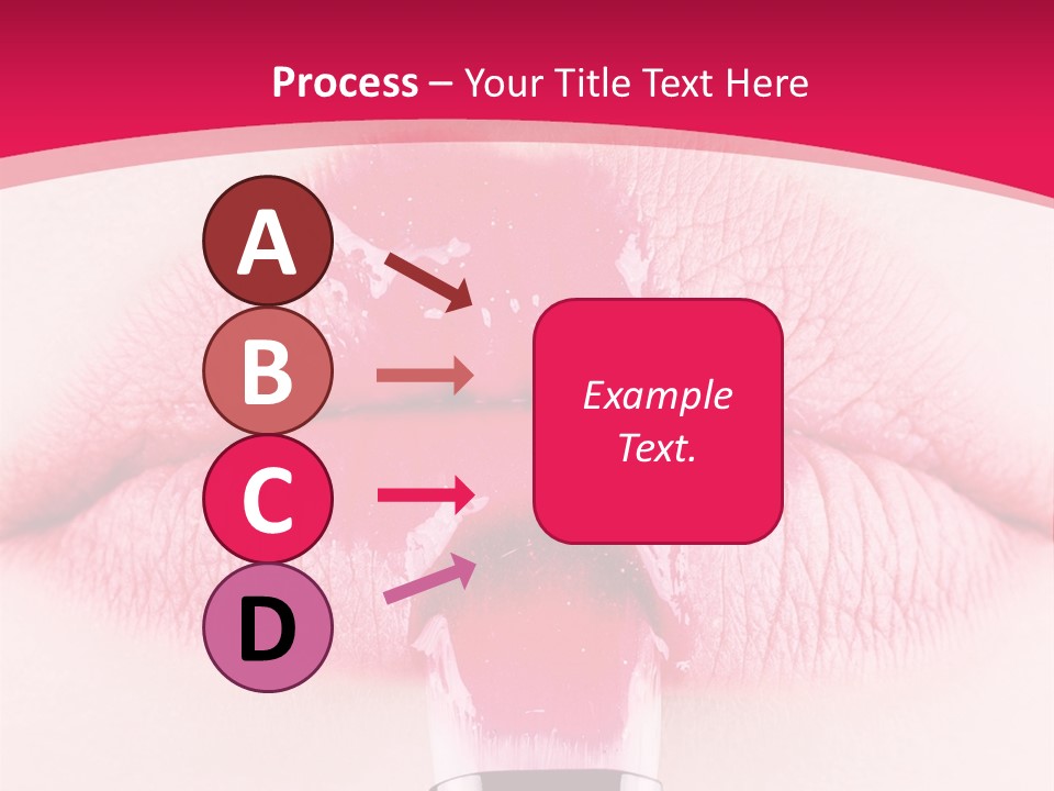 Closeup Lip Gloss Lips PowerPoint Template