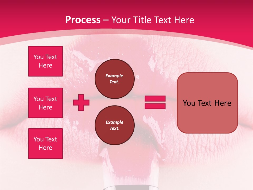 Closeup Lip Gloss Lips PowerPoint Template