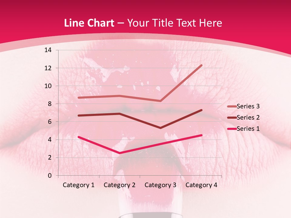 Closeup Lip Gloss Lips PowerPoint Template
