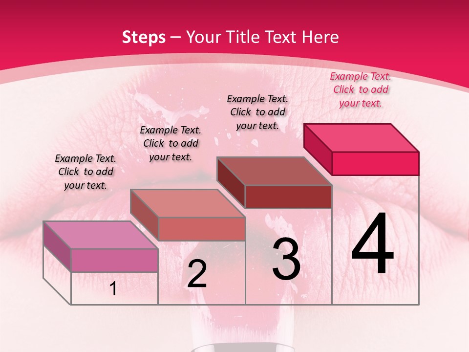 Closeup Lip Gloss Lips PowerPoint Template