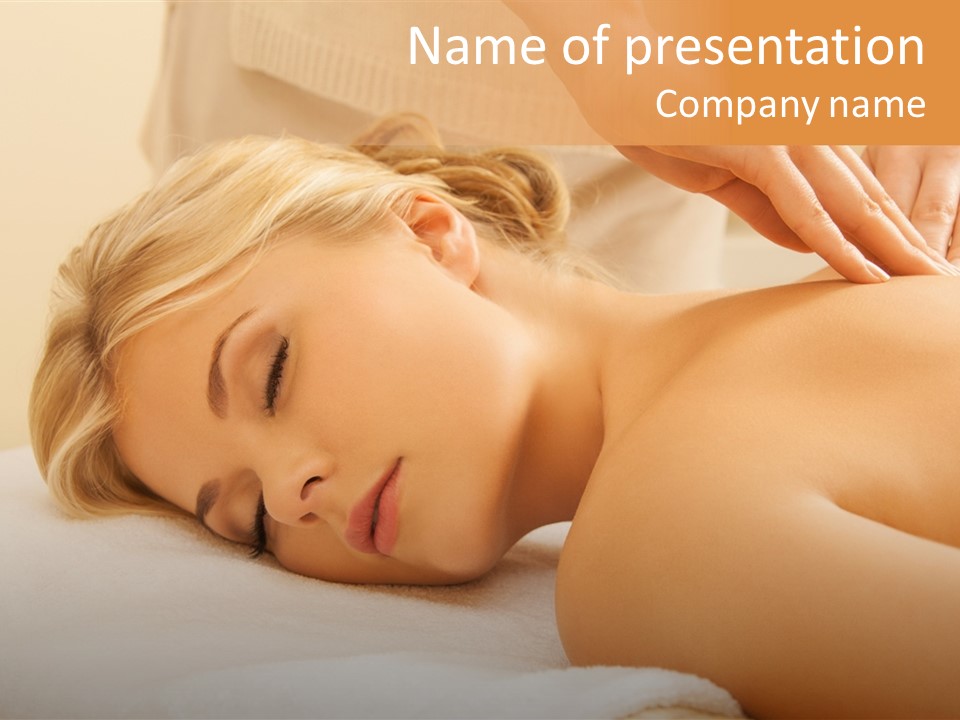 Beautiful Massage Beauty PowerPoint Template