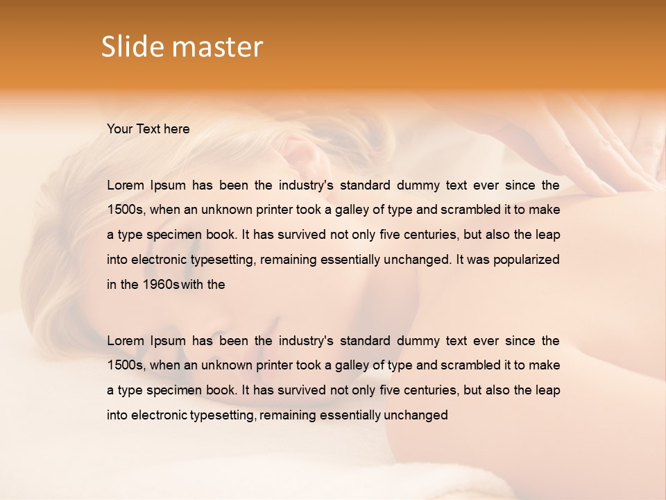 Beautiful Massage Beauty PowerPoint Template