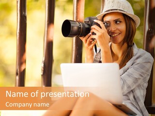 Photographer Camera Outdoors PowerPoint Template