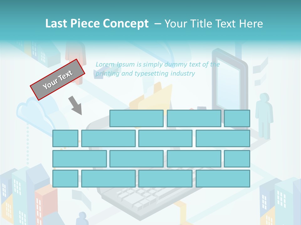 Town Connect Usb Cable PowerPoint Template