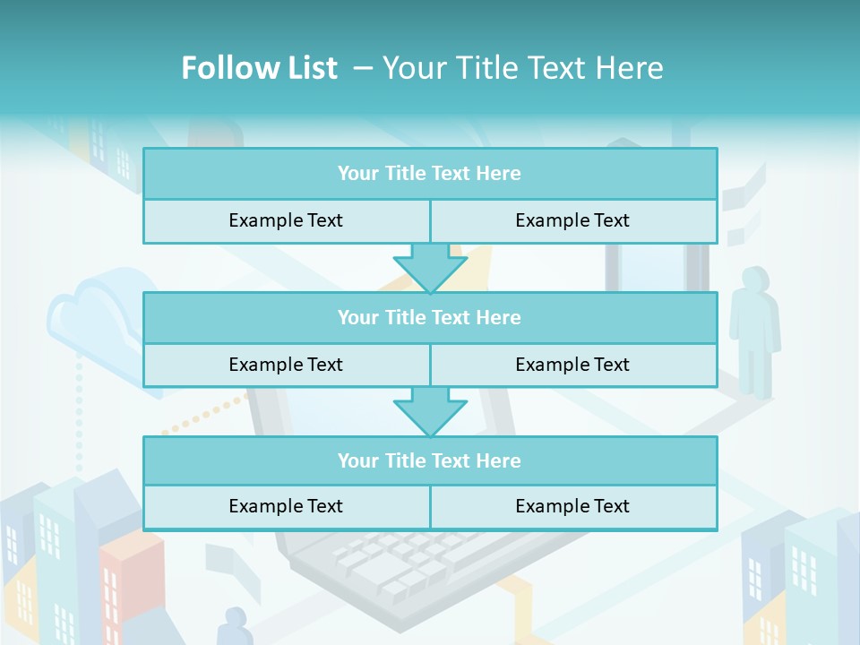 Town Connect Usb Cable PowerPoint Template