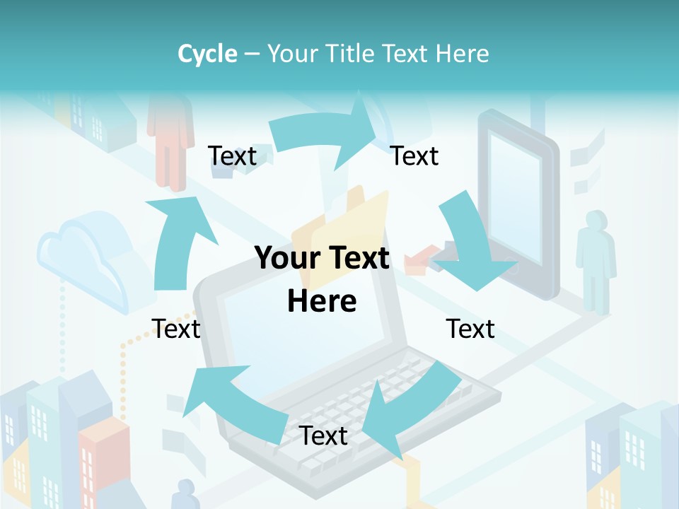 Town Connect Usb Cable PowerPoint Template