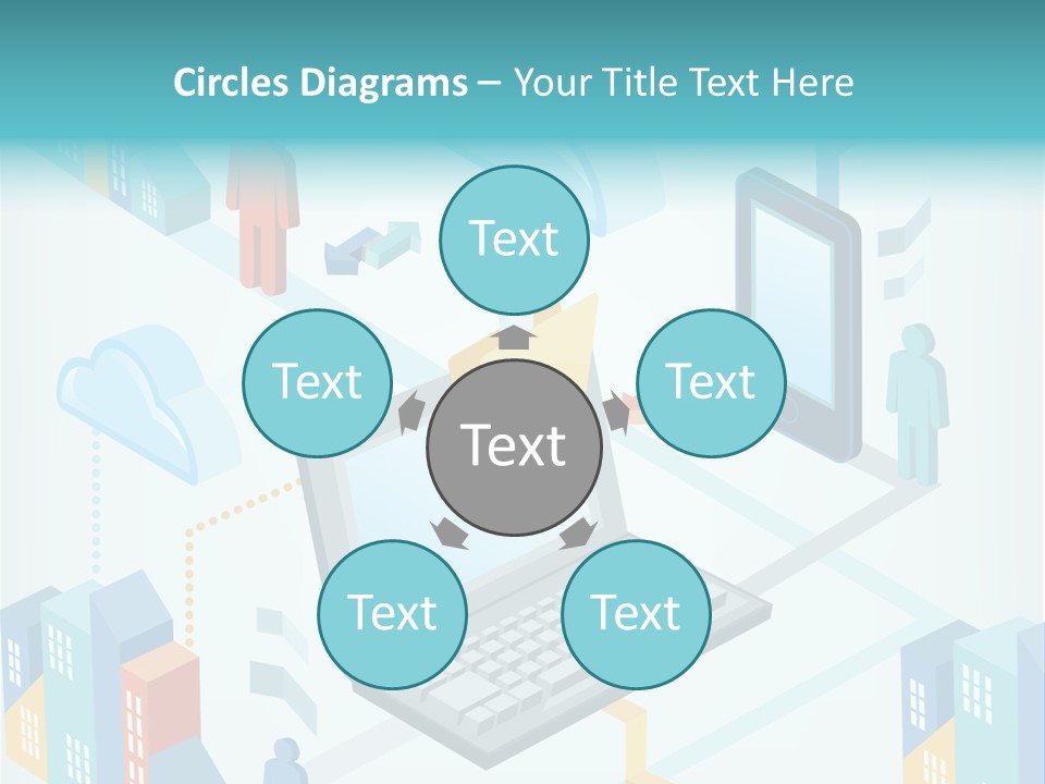 Town Connect Usb Cable PowerPoint Template