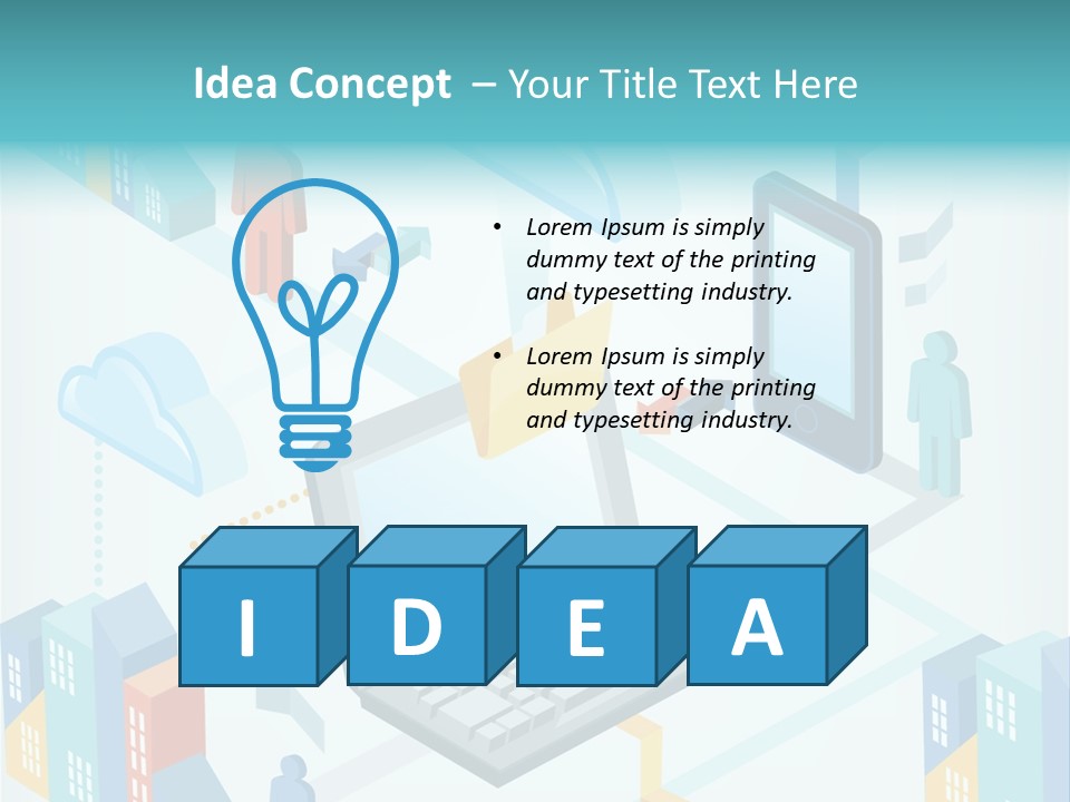 Town Connect Usb Cable PowerPoint Template