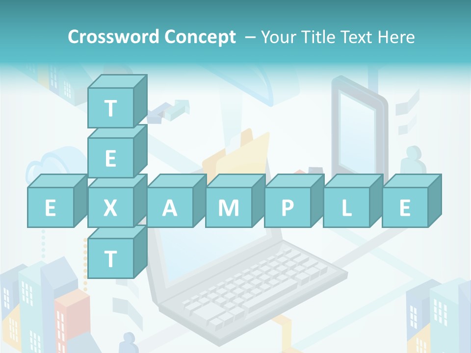 Town Connect Usb Cable PowerPoint Template