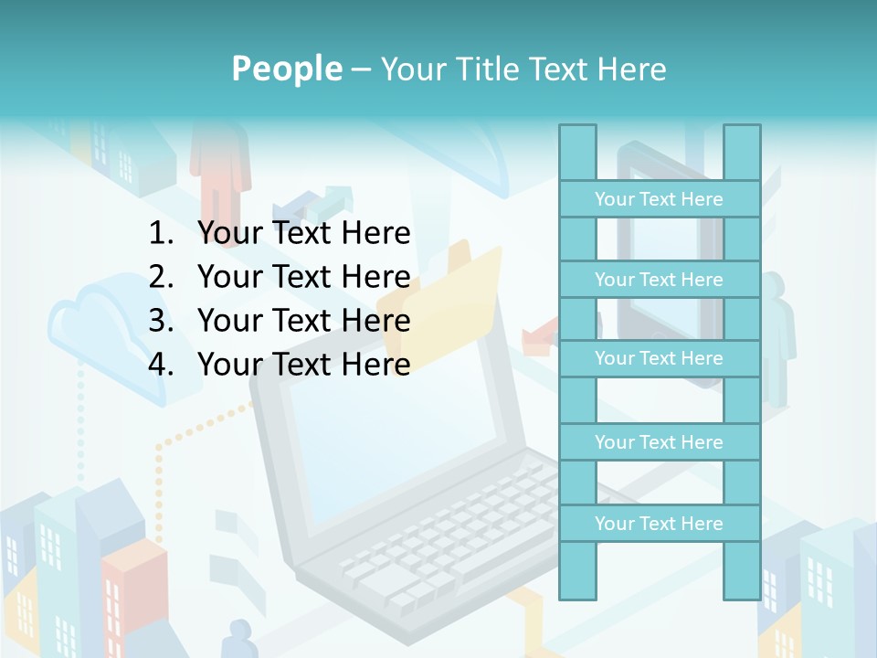 Town Connect Usb Cable PowerPoint Template