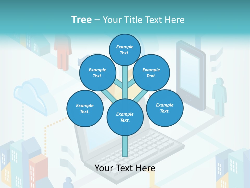 Town Connect Usb Cable PowerPoint Template