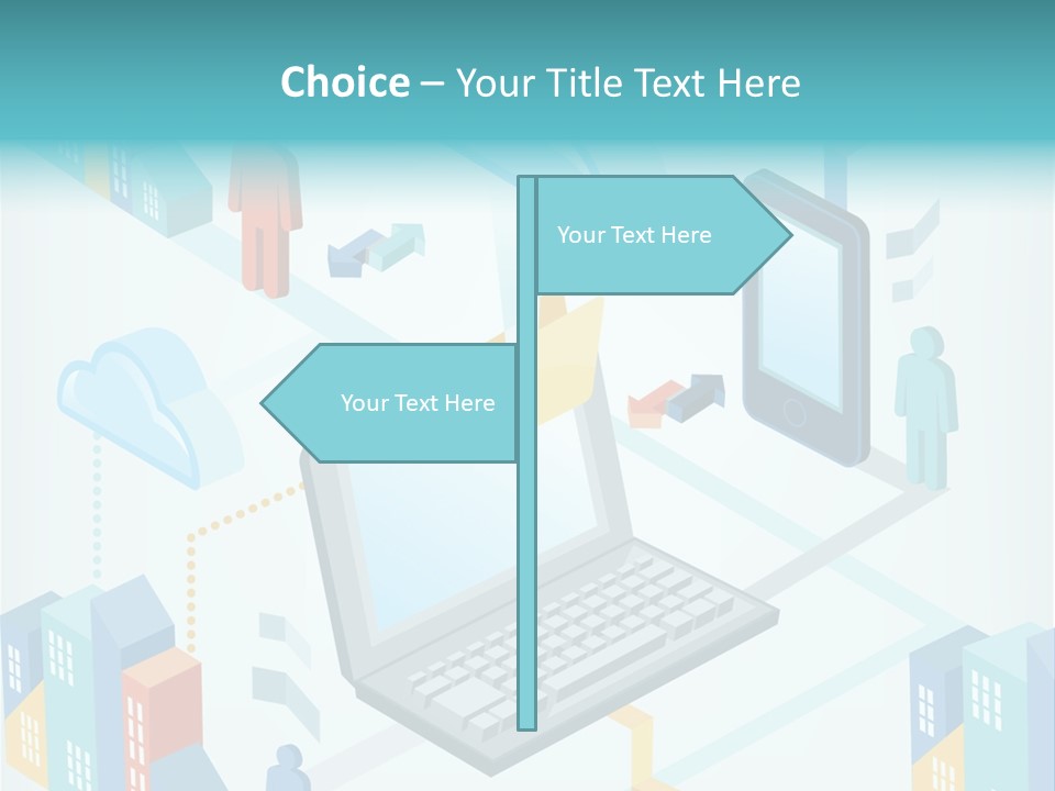 Town Connect Usb Cable PowerPoint Template