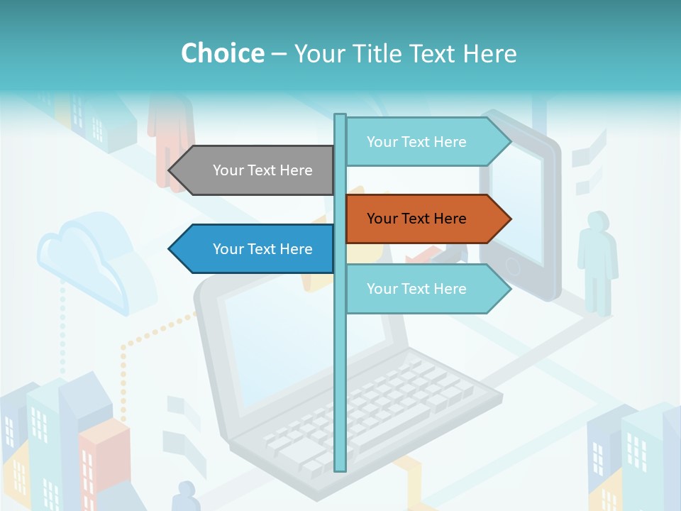 Town Connect Usb Cable PowerPoint Template
