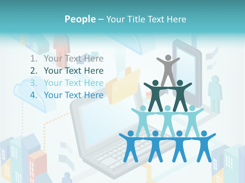 Town Connect Usb Cable PowerPoint Template