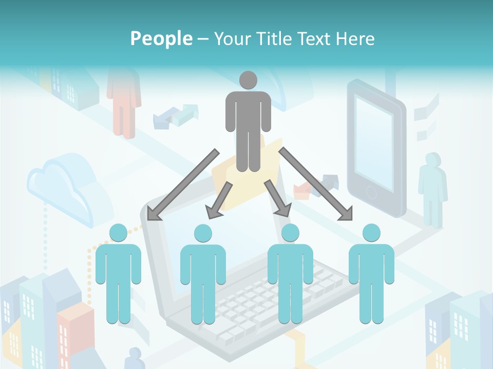 Town Connect Usb Cable PowerPoint Template