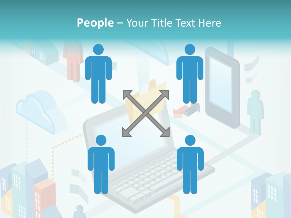 Town Connect Usb Cable PowerPoint Template