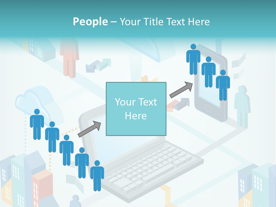 Town Connect Usb Cable PowerPoint Template