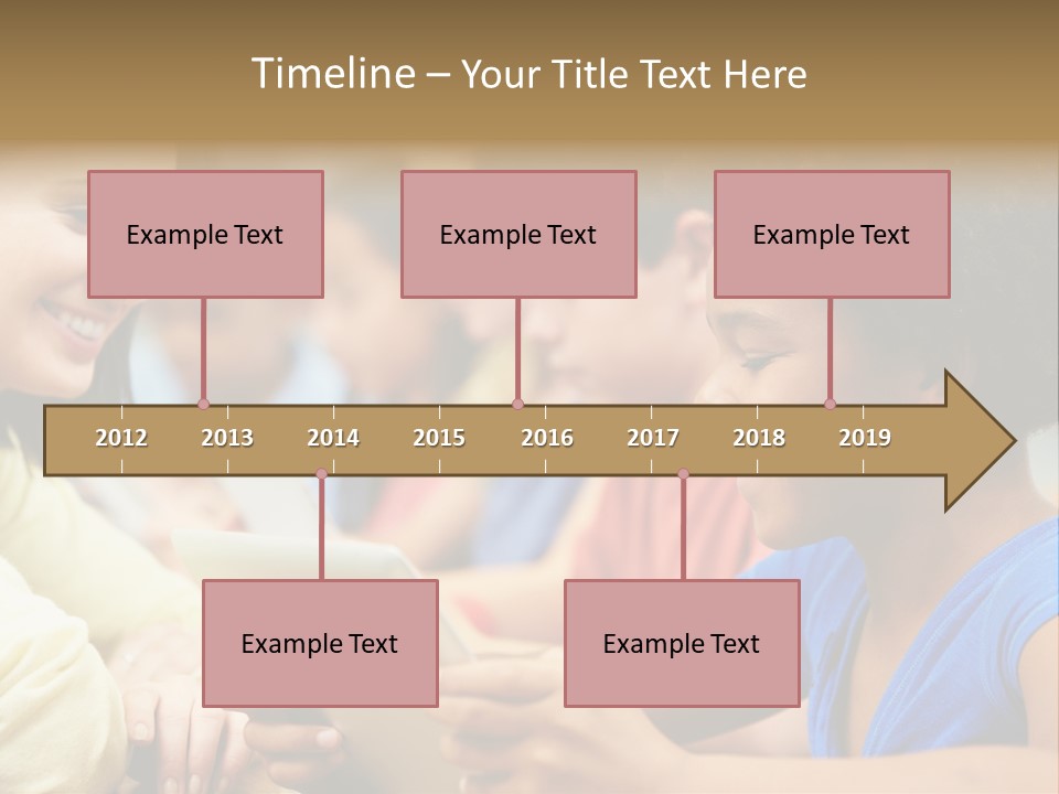 A Group Of People Sitting At A Table With A Tablet PowerPoint Template
