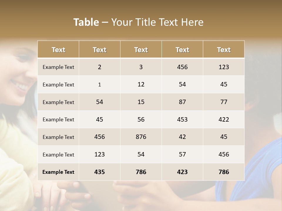 A Group Of People Sitting At A Table With A Tablet PowerPoint Template