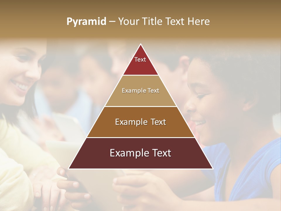 A Group Of People Sitting At A Table With A Tablet PowerPoint Template