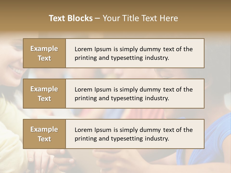 A Group Of People Sitting At A Table With A Tablet PowerPoint Template