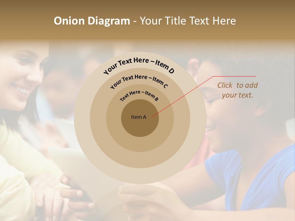 A Group Of People Sitting At A Table With A Tablet PowerPoint Template