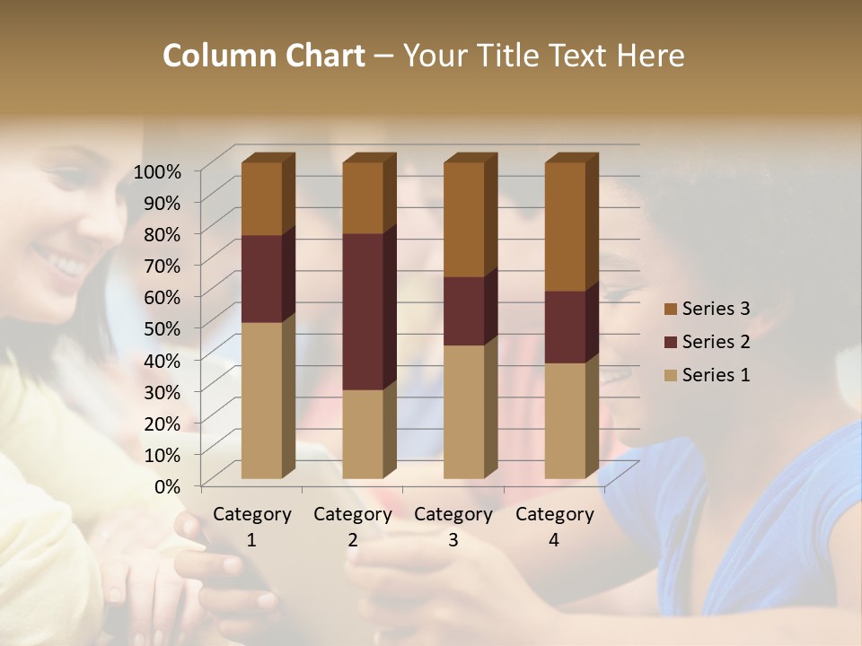 A Group Of People Sitting At A Table With A Tablet PowerPoint Template