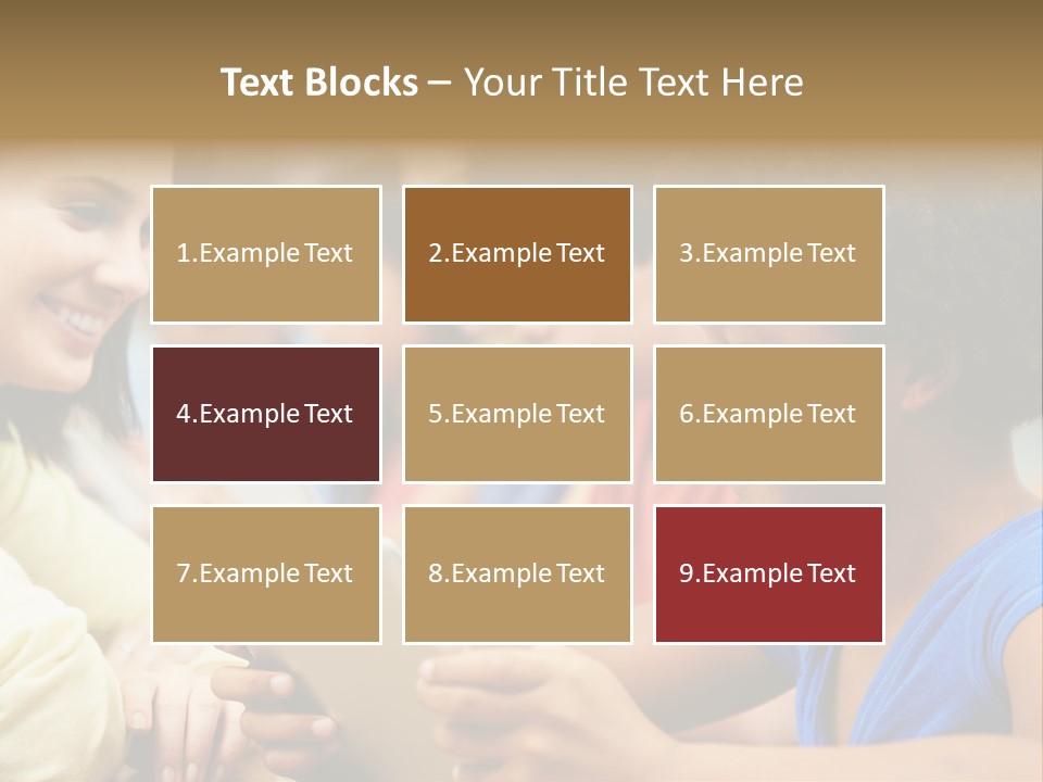 A Group Of People Sitting At A Table With A Tablet PowerPoint Template