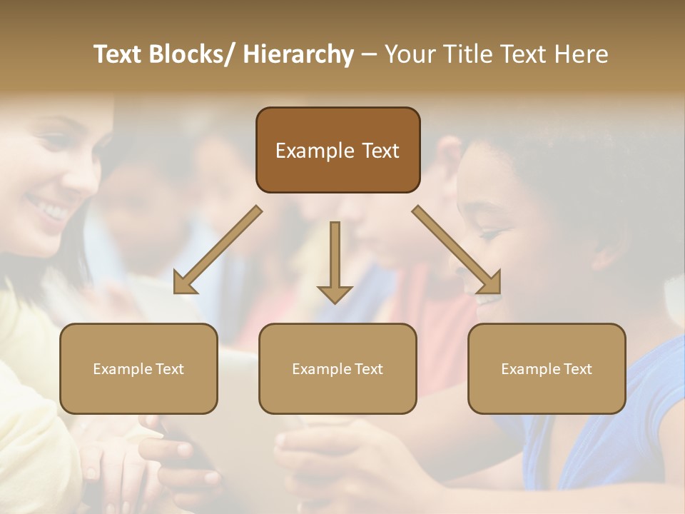 A Group Of People Sitting At A Table With A Tablet PowerPoint Template
