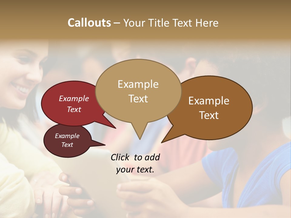 A Group Of People Sitting At A Table With A Tablet PowerPoint Template