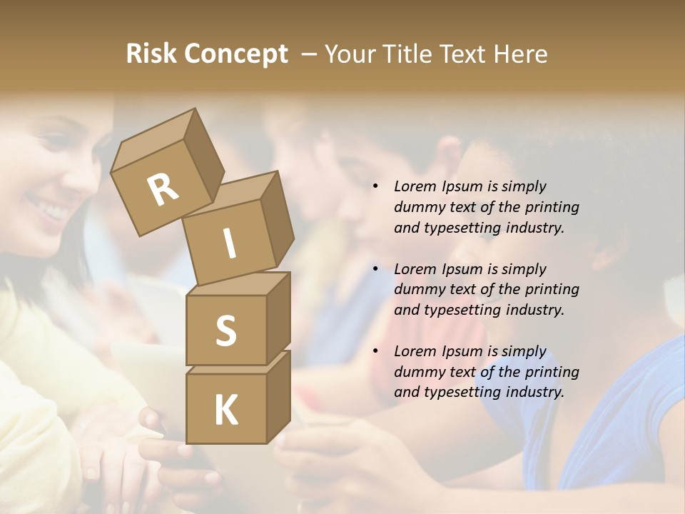 A Group Of People Sitting At A Table With A Tablet PowerPoint Template