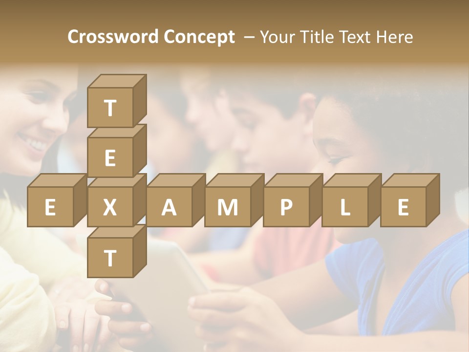 A Group Of People Sitting At A Table With A Tablet PowerPoint Template