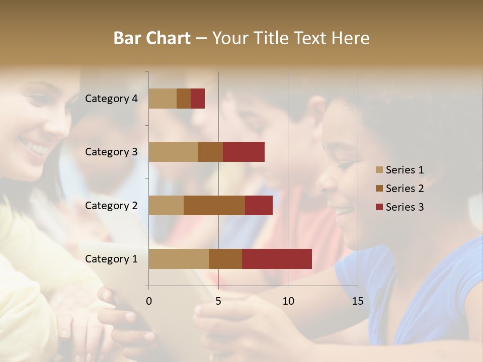 A Group Of People Sitting At A Table With A Tablet PowerPoint Template