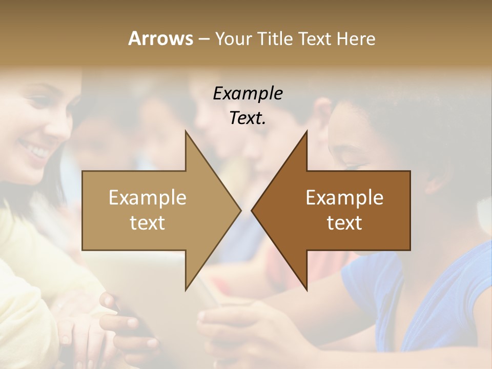 A Group Of People Sitting At A Table With A Tablet PowerPoint Template