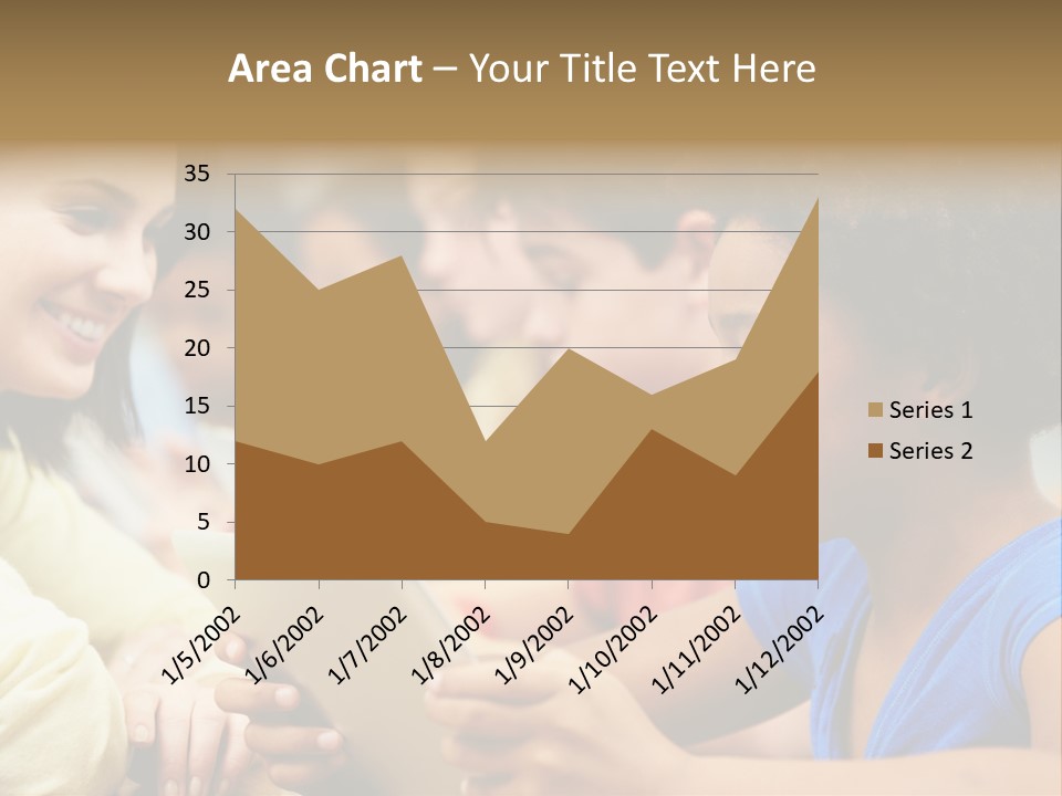A Group Of People Sitting At A Table With A Tablet PowerPoint Template