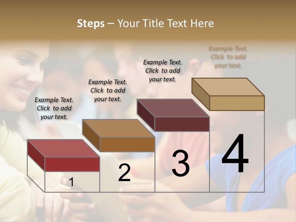 A Group Of People Sitting At A Table With A Tablet PowerPoint Template