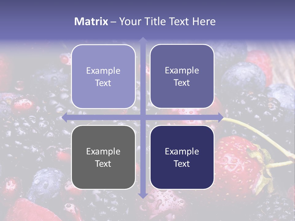 Blue Berrie Fruit Ripe PowerPoint Template