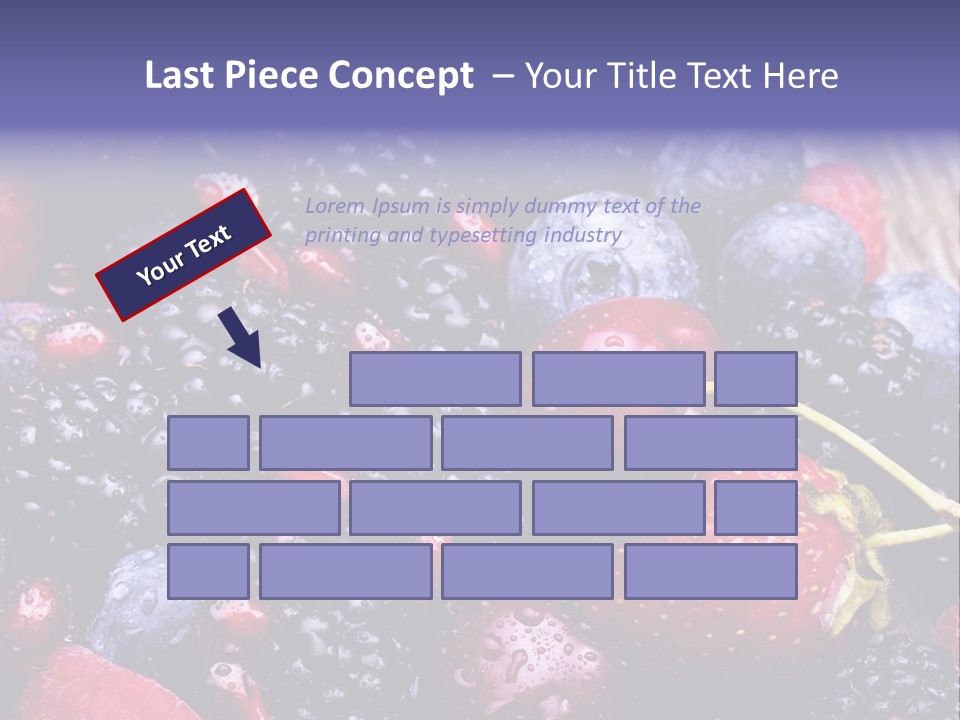 Blue Berrie Fruit Ripe PowerPoint Template