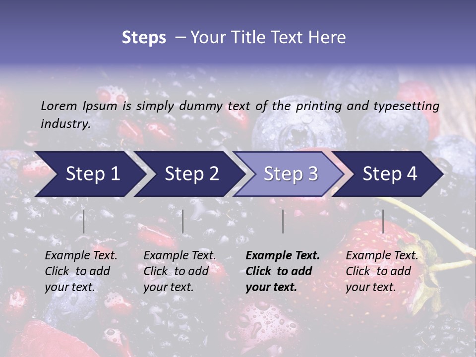 Blue Berrie Fruit Ripe PowerPoint Template
