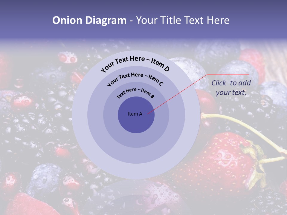 Blue Berrie Fruit Ripe PowerPoint Template