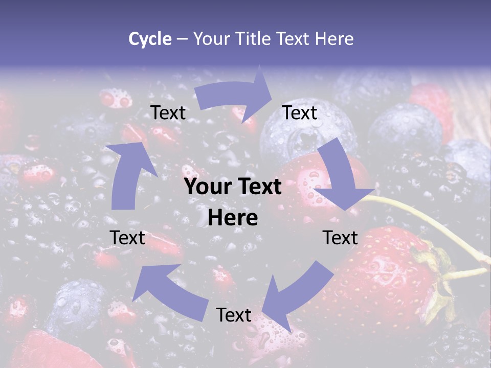 Blue Berrie Fruit Ripe PowerPoint Template