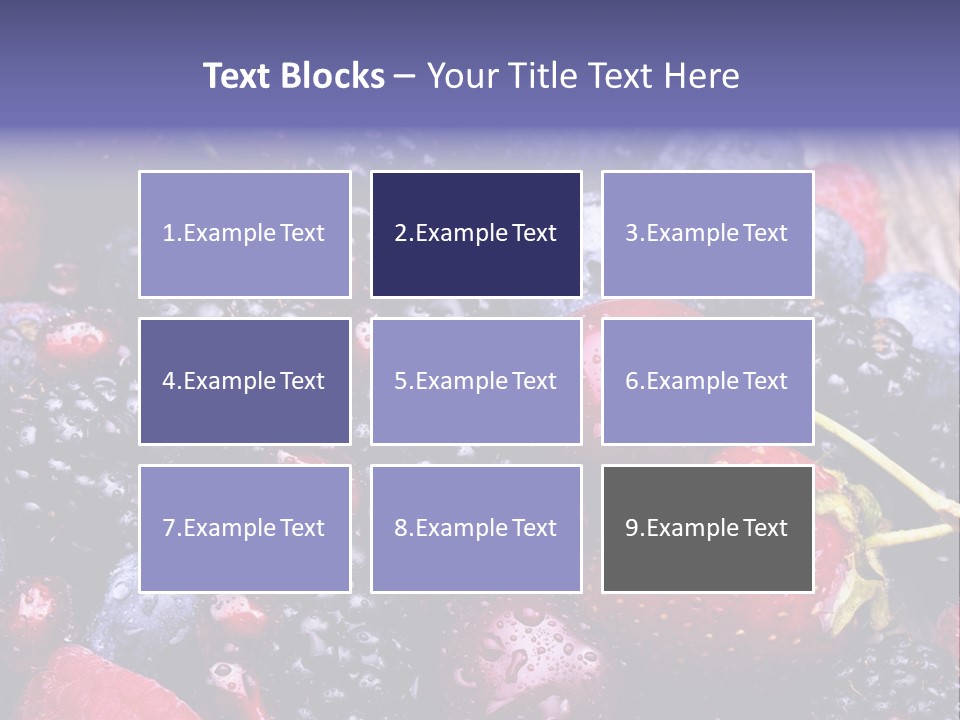 Blue Berrie Fruit Ripe PowerPoint Template