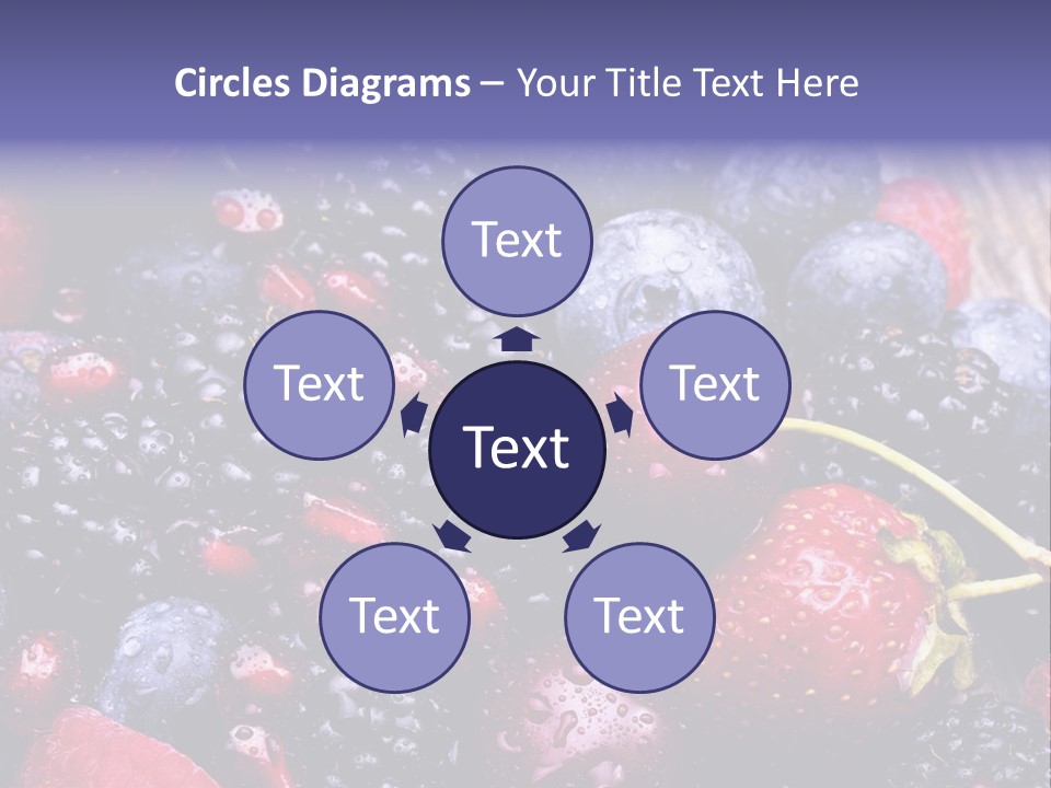 Blue Berrie Fruit Ripe PowerPoint Template