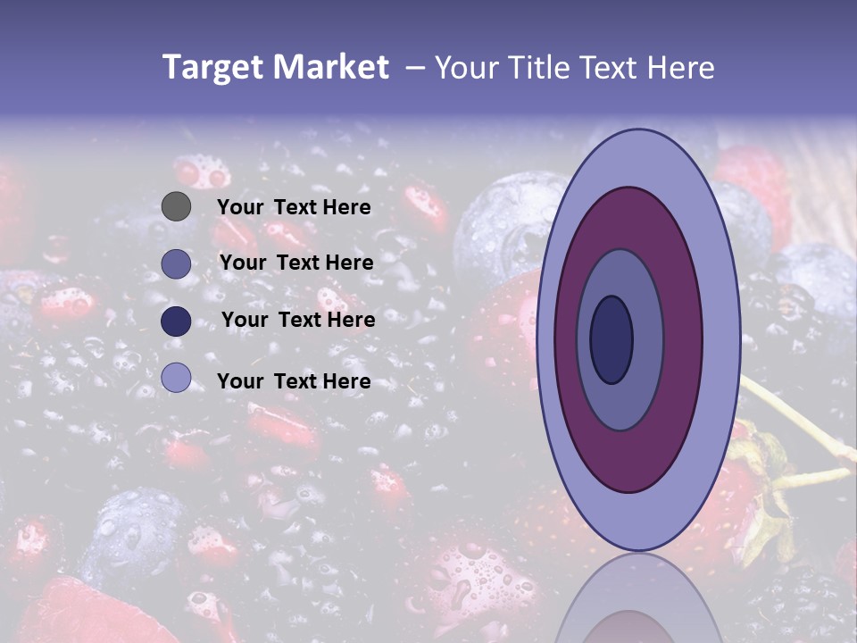 Blue Berrie Fruit Ripe PowerPoint Template